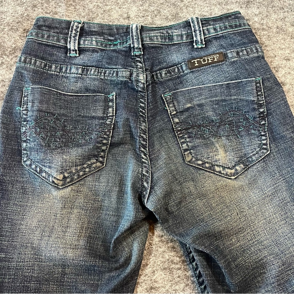 Cowgirl Tuff Co Embroidered Bootcut Jeans Size 24x35 Stretch Western Cowgirl Y2K - Picture 8 of 16